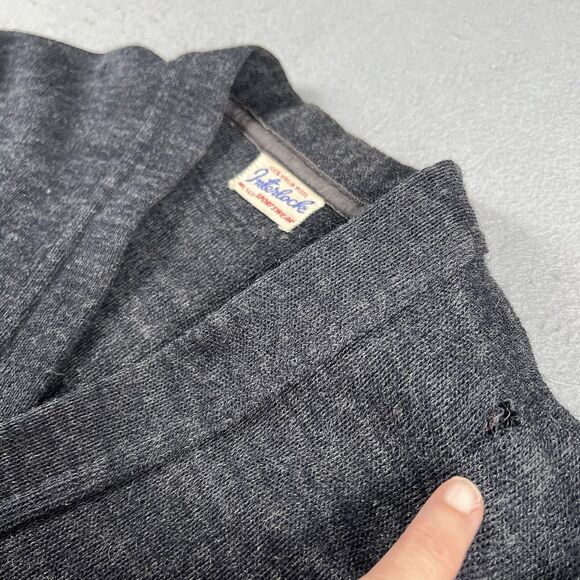 30s 40s Interlock Sportswear Virgin Wool Cardigan Sweater Small Black - Picture 7 of 16